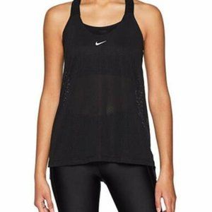 NWT Nike Women's Dry Elastika Black Mesh Tank Top